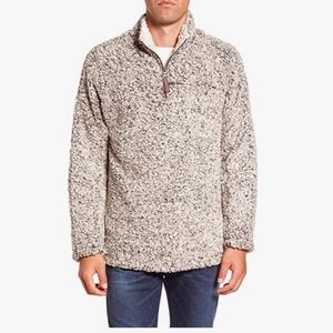 1/4 Zip Sherpa Pullover Frosty Pile Tipped Sweater
